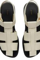 The Row, Fisherman leather sandals, Women, White, EU 36, Sandals