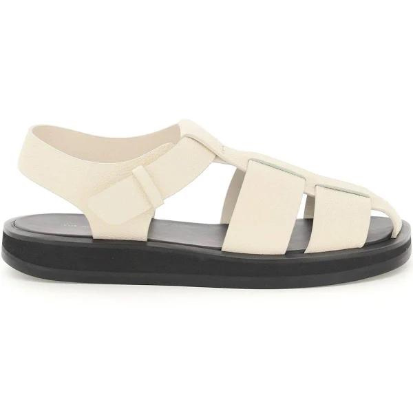 The Row, Fisherman leather sandals, Women, White, EU 36, Sandals
