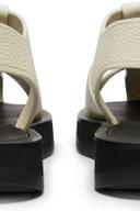 The Row off-white Leather Fisherman Flat Sandals