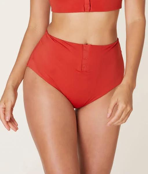 The Snap - Bikini - Bottom - Eco Nylon - Chili Pepper S