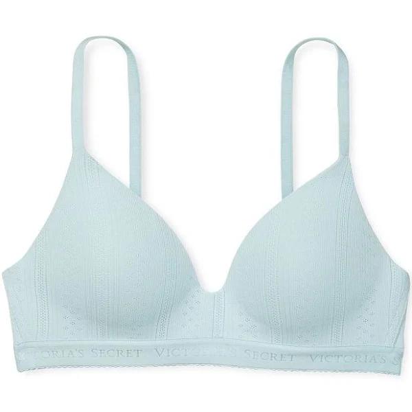 The T-Shirt Lightly Lined Wireless Bra , Blue, 32D - Women's Bras - Victoria's Secret