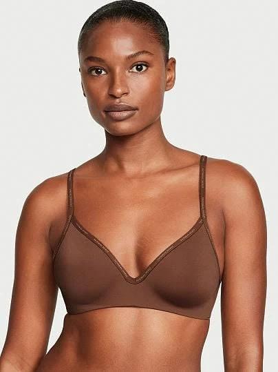 The T-Shirt Lightly-Lined Wireless Bra , Brown, 38D - Women's Bras - Victoria's Secret