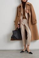 Theory - Treeca Cropped Wool-Blend Slim-leg Pants - Baby Pink - US10 - Net A Porter