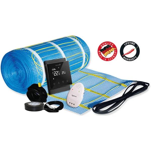 Thermonet 200W/m² Underfloor Heating Kit Including Thermostat, 12 / Black