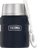 Thermos Stainless King Vacuum-Insulated Food Jar with Spoon, 16 Ounce, Midnight Blue