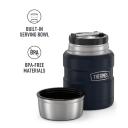 Thermos Stainless King Vacuum-Insulated Food Jar with Spoon, 16 Ounce, Midnight Blue
