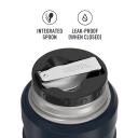 Thermos Stainless King Vacuum-Insulated Food Jar with Spoon, 16 Ounce, Midnight Blue