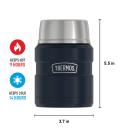 Thermos Stainless King Vacuum-Insulated Food Jar with Spoon, 16 Ounce, Midnight Blue