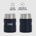 Thermos Stainless King Vacuum-Insulated Food Jar with Spoon, 16 Ounce, Midnight Blue