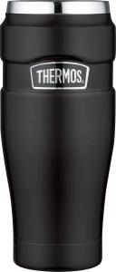 Thermos Stainless King Vacuum-Insulated Travel Tumbler, 16 Ounce, Matte Black