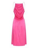 Third Form Drawn Out Midi Dress in Lipstick Pink 6