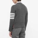 Thom Browne Arm Stripe Cashmere Crew Knit Medium Grey - Men's