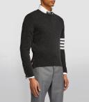 Thom Browne Cashmere 4-Bar Sweater - Grey - 0