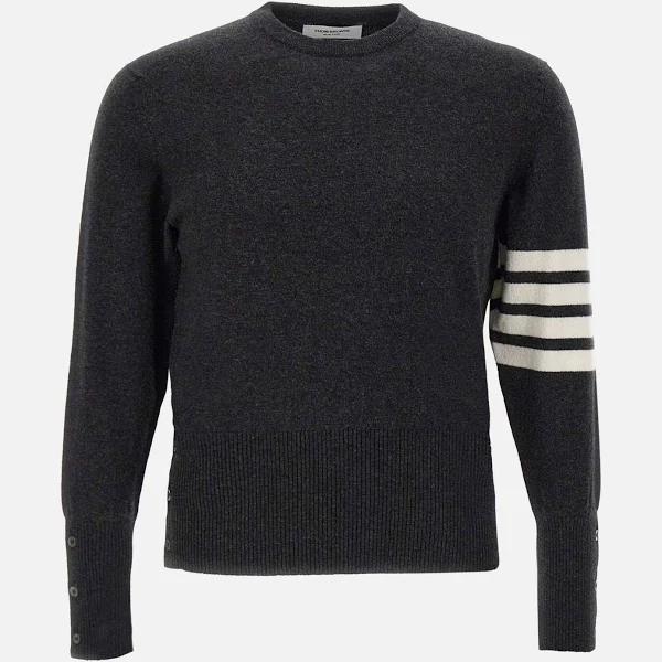 Thom Browne Cashmere 4-Bar Sweater - Grey - 3