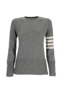 Thom Browne Cashmere 4-Bar Sweater - Grey - 38