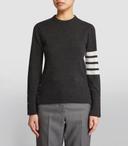Thom Browne Cashmere 4-Bar Sweater - Grey - 40