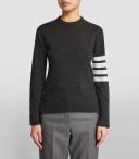 Thom Browne Cashmere 4-Bar Sweater - Grey - 44