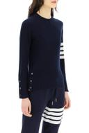 Thom Browne - Cashmere Sweater - Woman - Size 40 - Blue