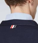 Thom Browne Men, 4-Bar wool cardigan, Blue, M, Knitwear, Wool
