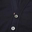 Thom Browne Men, 4-Bar wool cardigan, Blue, M, Knitwear, Wool