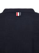 Thom Browne Men, 4-Bar wool cardigan, Blue, XL, Knitwear, Wool