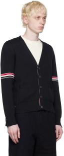 Thom Browne Navy Cotton Cardigan