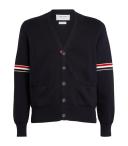 Thom Browne Navy Cotton Cardigan