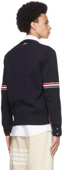 Thom Browne Navy Cotton Cardigan