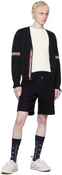 Thom Browne Navy Cotton Cardigan