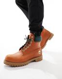Timberland 6 Inch Premium Boots in Brown Full Grain Leather