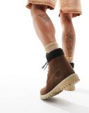 Timberland 6 Inch Premium Boots in Brown Nubuck Leather