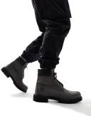 Timberland 6 Inch Premium Boots in Grey Nubuck Leather