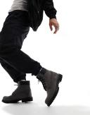 Timberland 6 Inch Premium Boots in Grey Nubuck Leather
