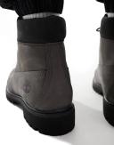 Timberland 6 Inch Premium Boots in Grey Nubuck Leather