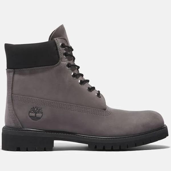 Timberland 6 Inch Premium Boots in Grey Nubuck Leather