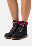 Timberland Women's 6" Heritage Boot Black/Pink
