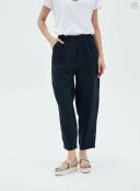 Tirelli Tailored Linen Capri Pants - Various Colours Navy / Small