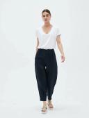 Tirelli Tailored Linen Capri Pants - Various Colours Navy / Small