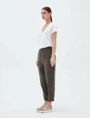 Tirelli Tailored Linen Capri Pants - Various Colours Navy / Small