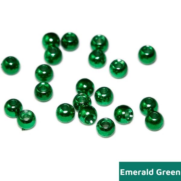 Togens Brass Beads, 2.4mm - 3/32 / Emerald Green Fly Tying Beads