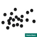 Togens Brass Beads, 3.2mm - 1/8 / Matte Black Fly Tying Beads