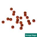 Togens Brass Magic Beads, 2.4mm - 3/32 / Orange Magic Fly Tying Beads