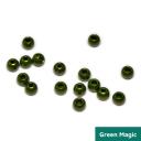 Togens Brass Magic Beads, 2.8mm - 7/64 / Green Magic Fly Tying Beads
