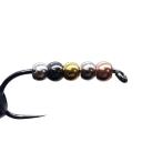 Togens Brass Premium Beads, 2.0mm- 5/64 / Nickel Fly Tying Beads