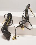 Tom Ford 105mm Padlock Leather Sandals