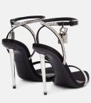 Tom Ford Black Crystal Heel Sandals