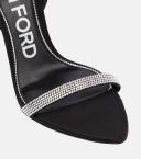 Tom Ford Black Crystal Heel Sandals