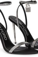 Tom Ford Black Crystal Heel Sandals