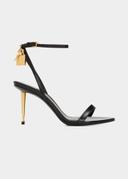 Tom Ford Black Padlock Pointy Naked 85mm Heeled Sandals