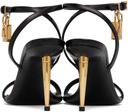 Tom Ford Black Padlock Pointy Naked 85mm Heeled Sandals
